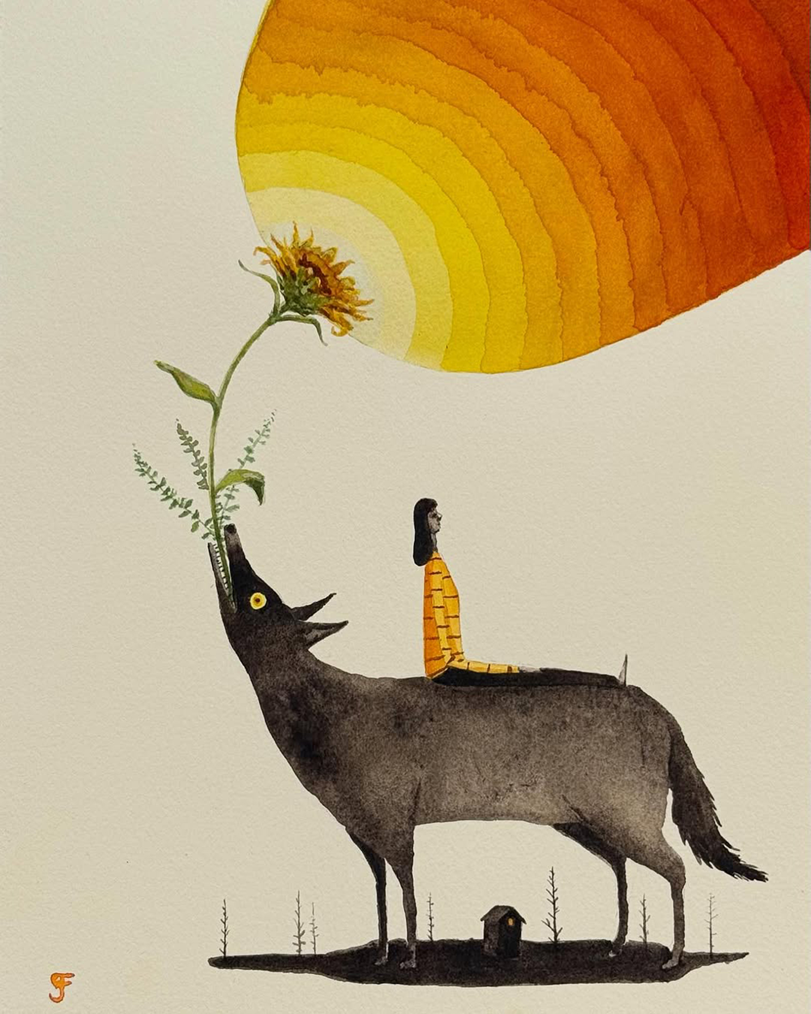 For All Your Years, watercolor and gouache on cotton rag