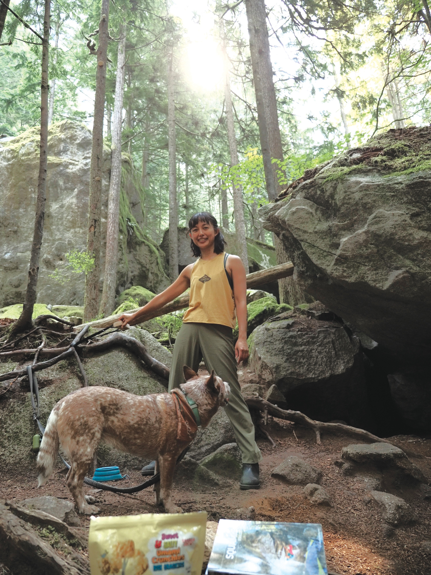 Ariel Lee with her dog, June, in Squamish, B.C.
