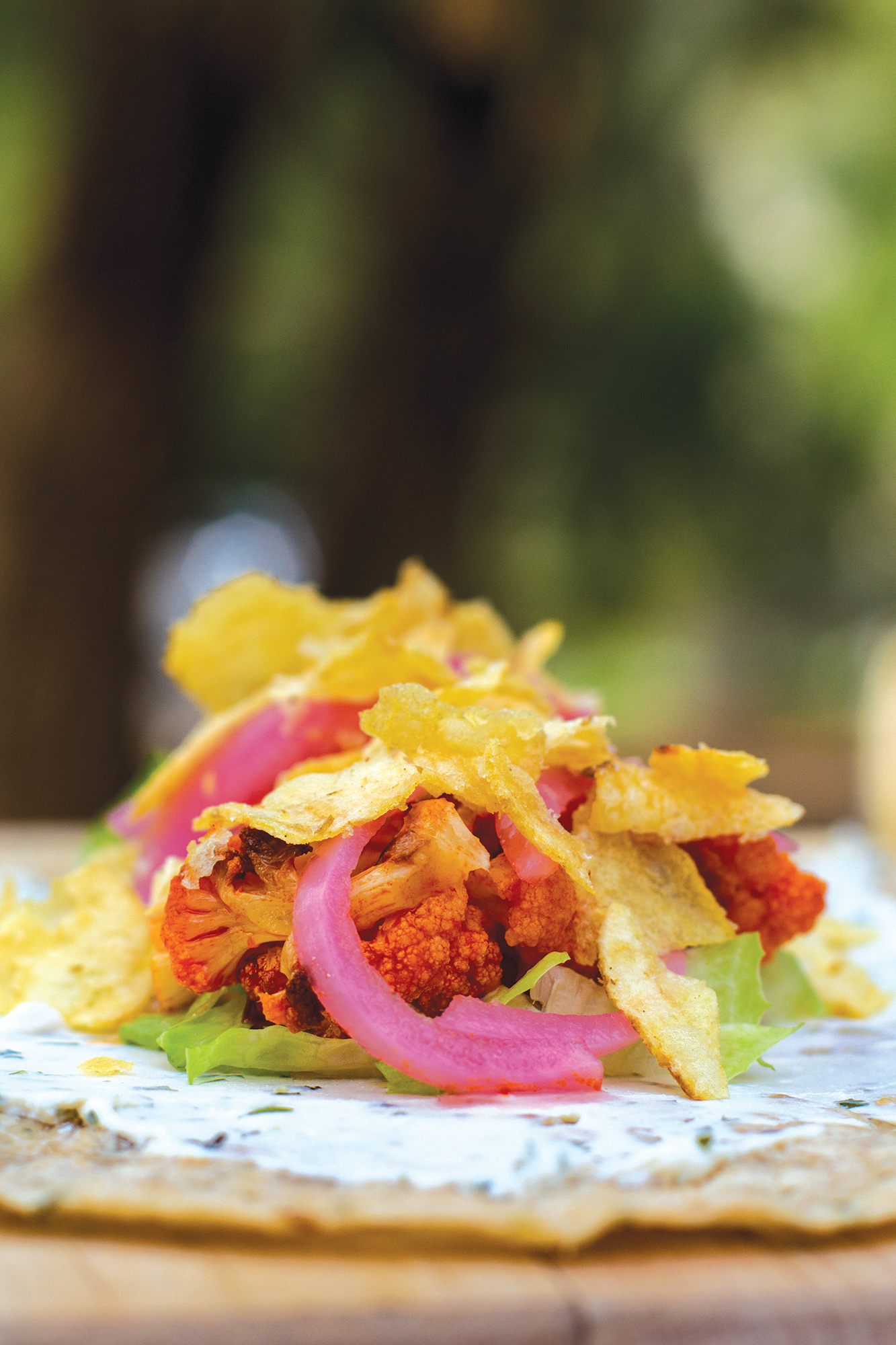 Buffalo Cauliflower Wraps