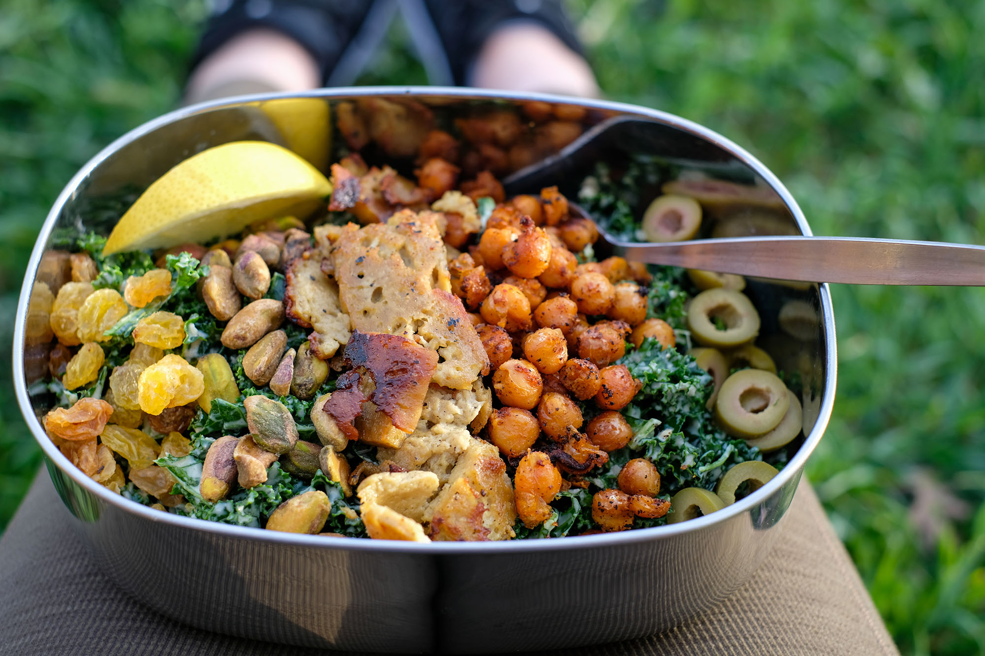 Mighty Meal Salad with chickpeas and kale