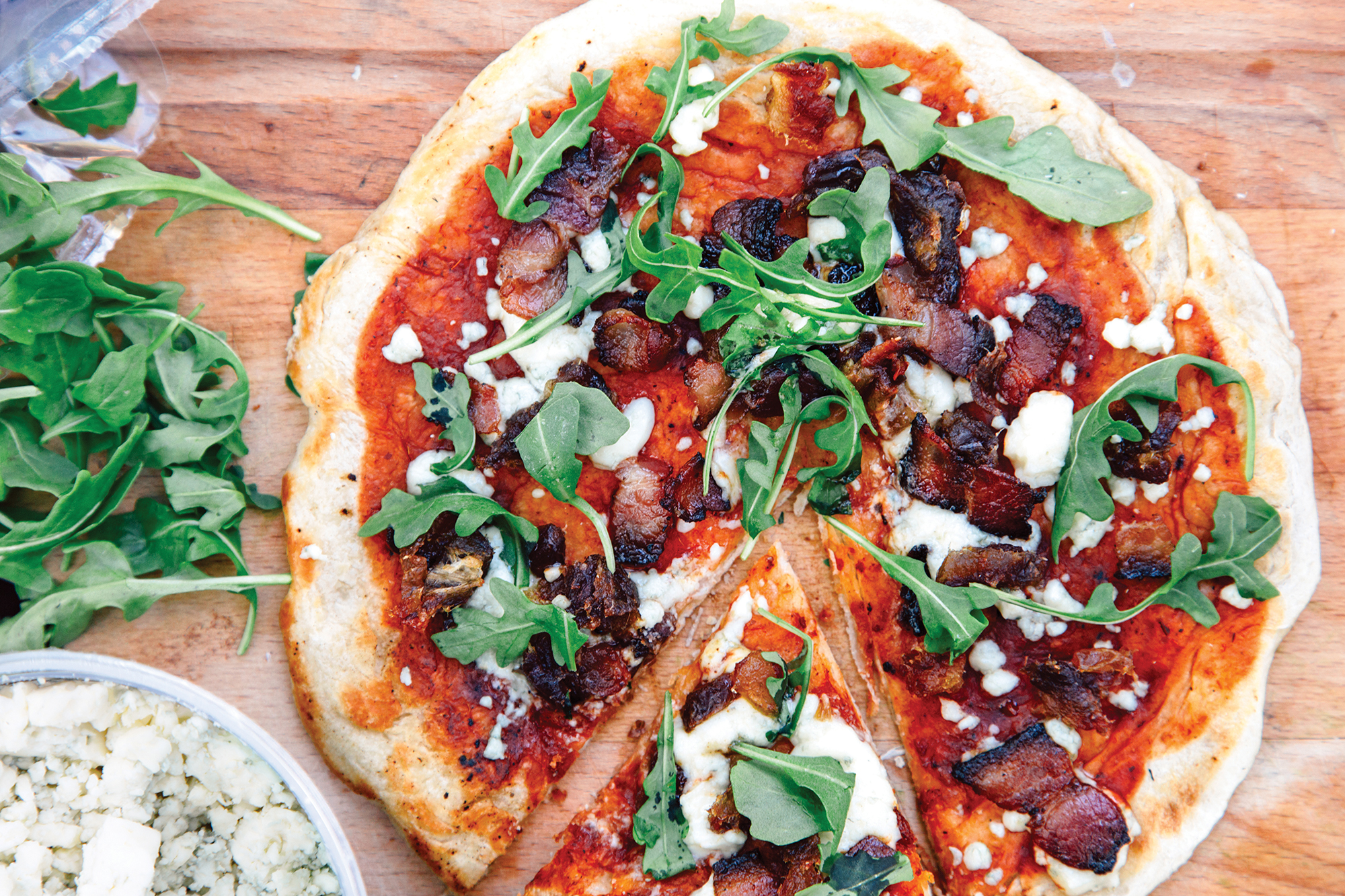 Cast Iron Pizza with Bacon and Dates