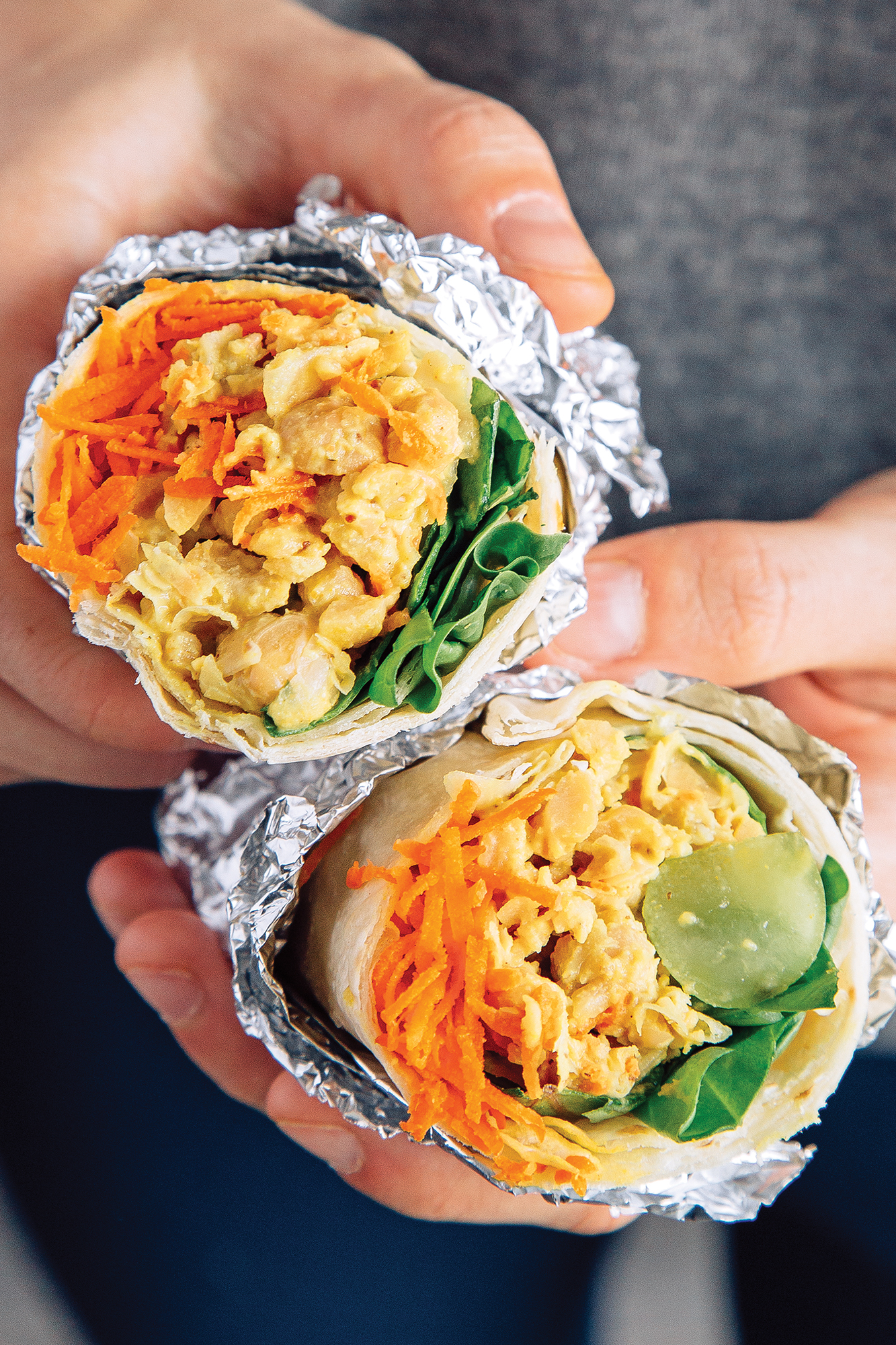 Curried Chickpea Salad Wrap