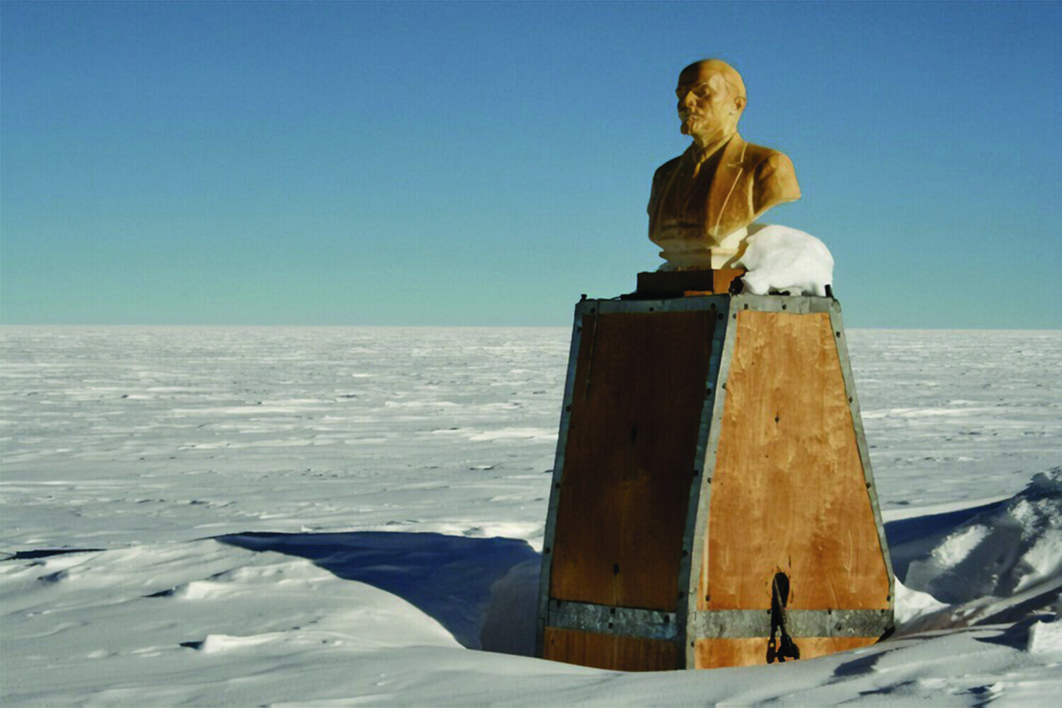 Lenin bust at the pole of inaccessibility