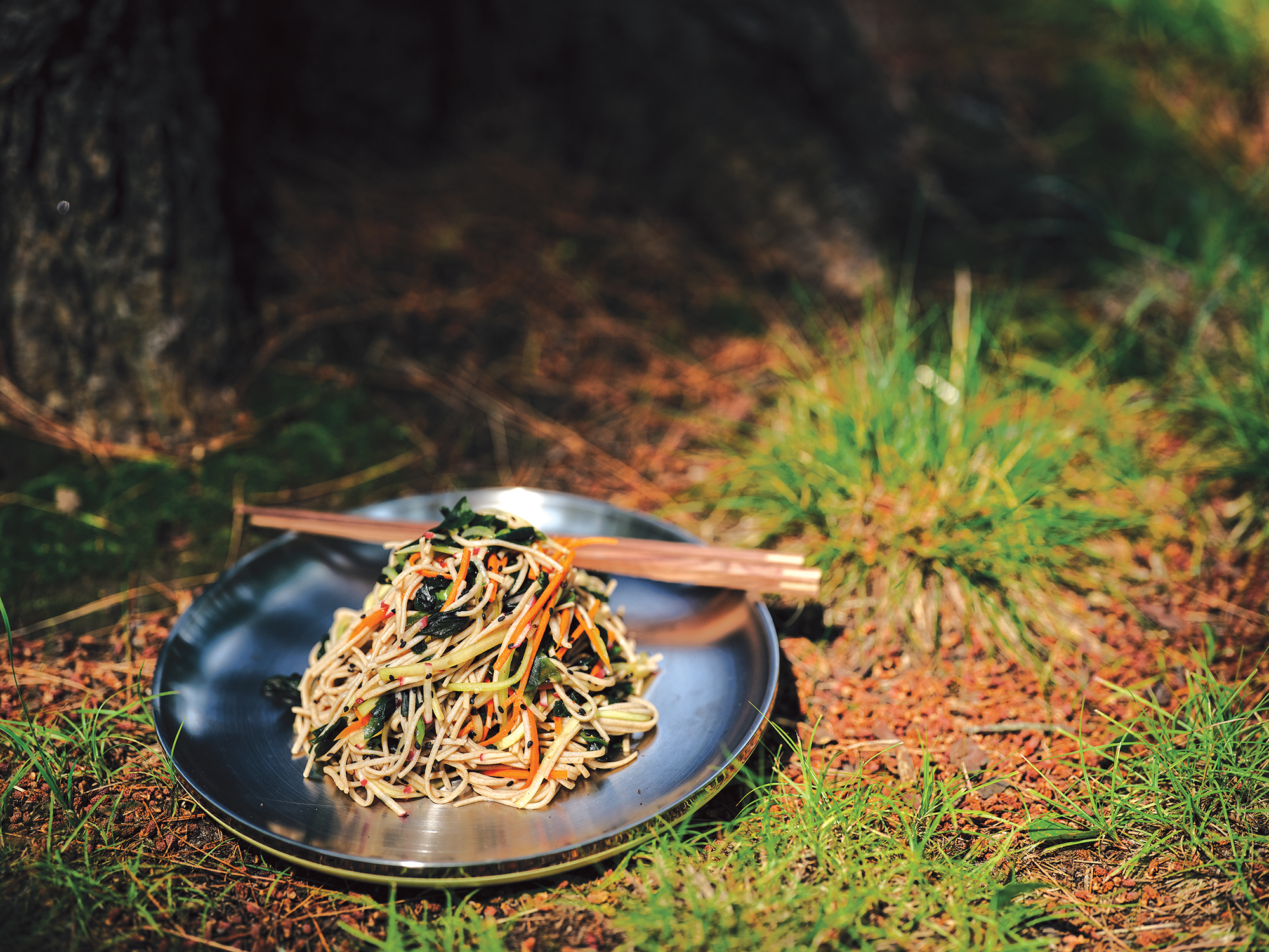 Soba Noodle Salad in a bowl