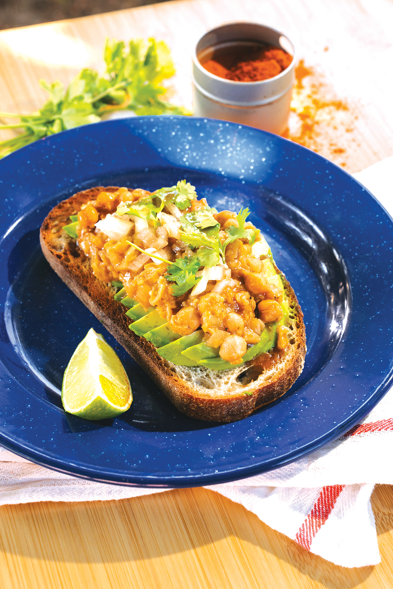 Indian Chickpea Salad on Toast
