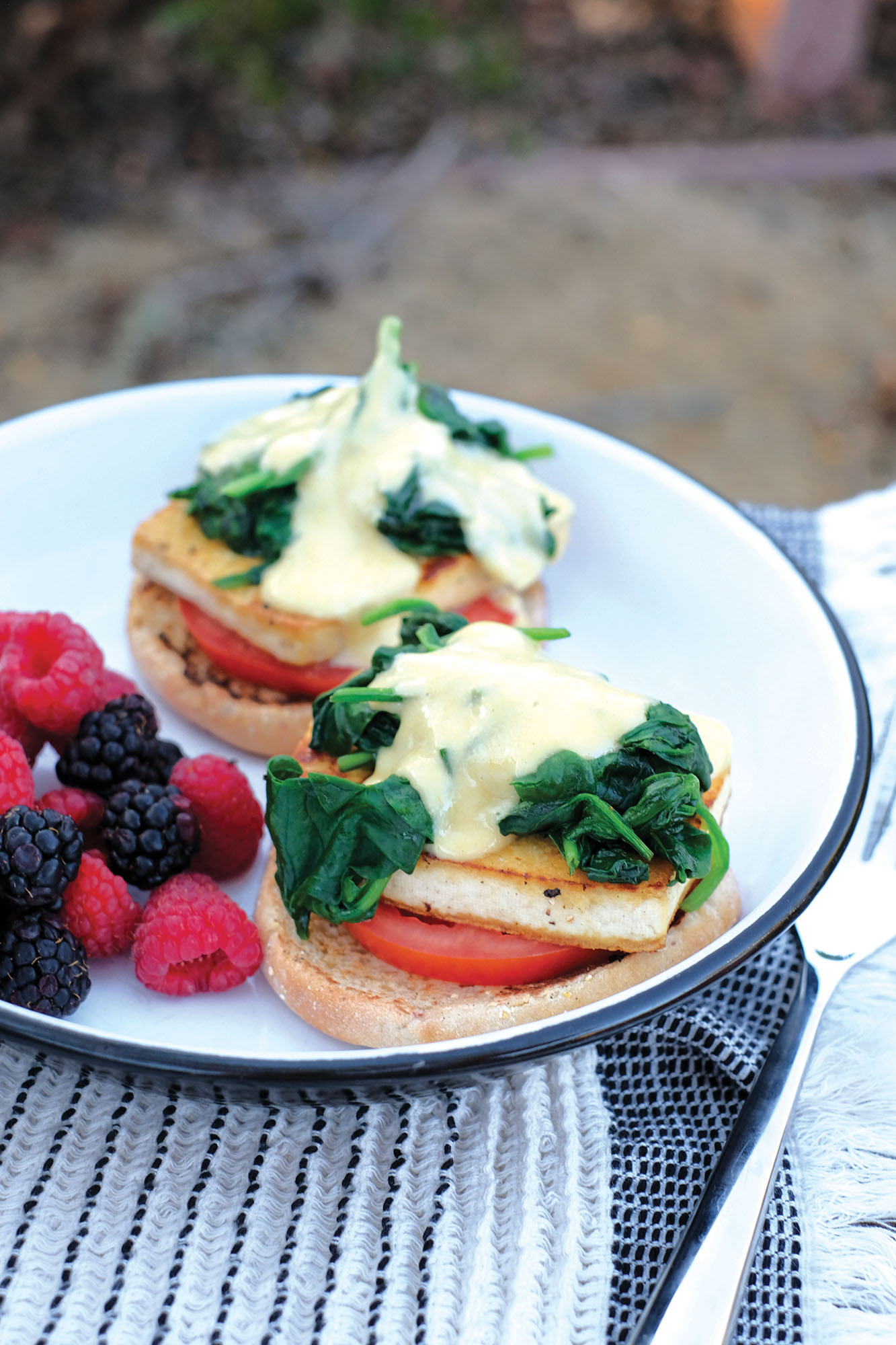 Tofu Florentine closeup