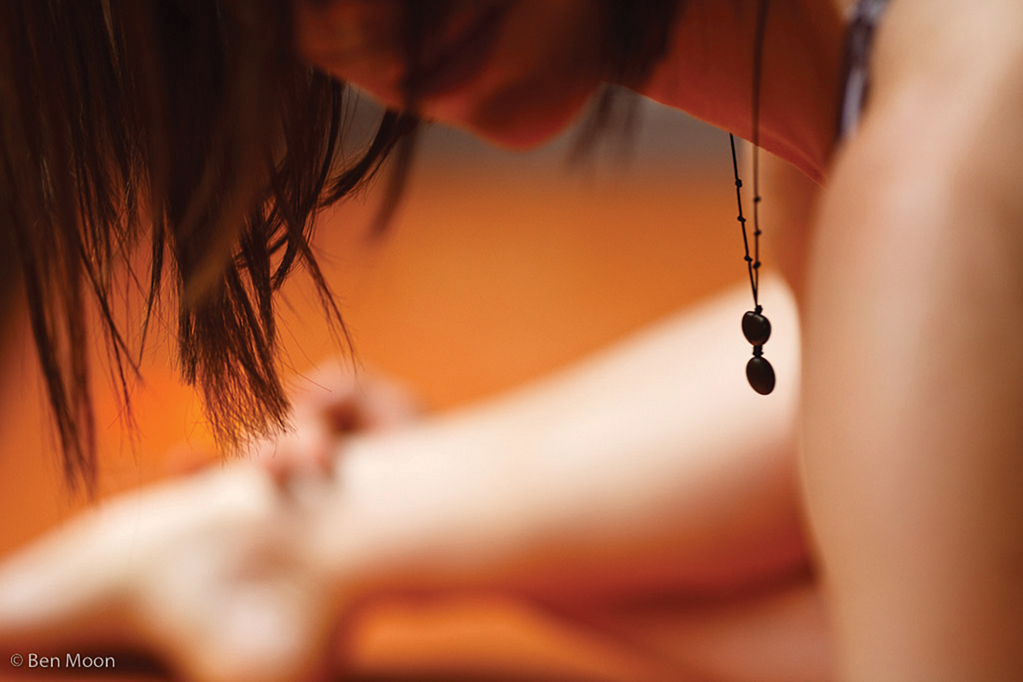 Rutherford chooses simple, rugged black cord for necklaces