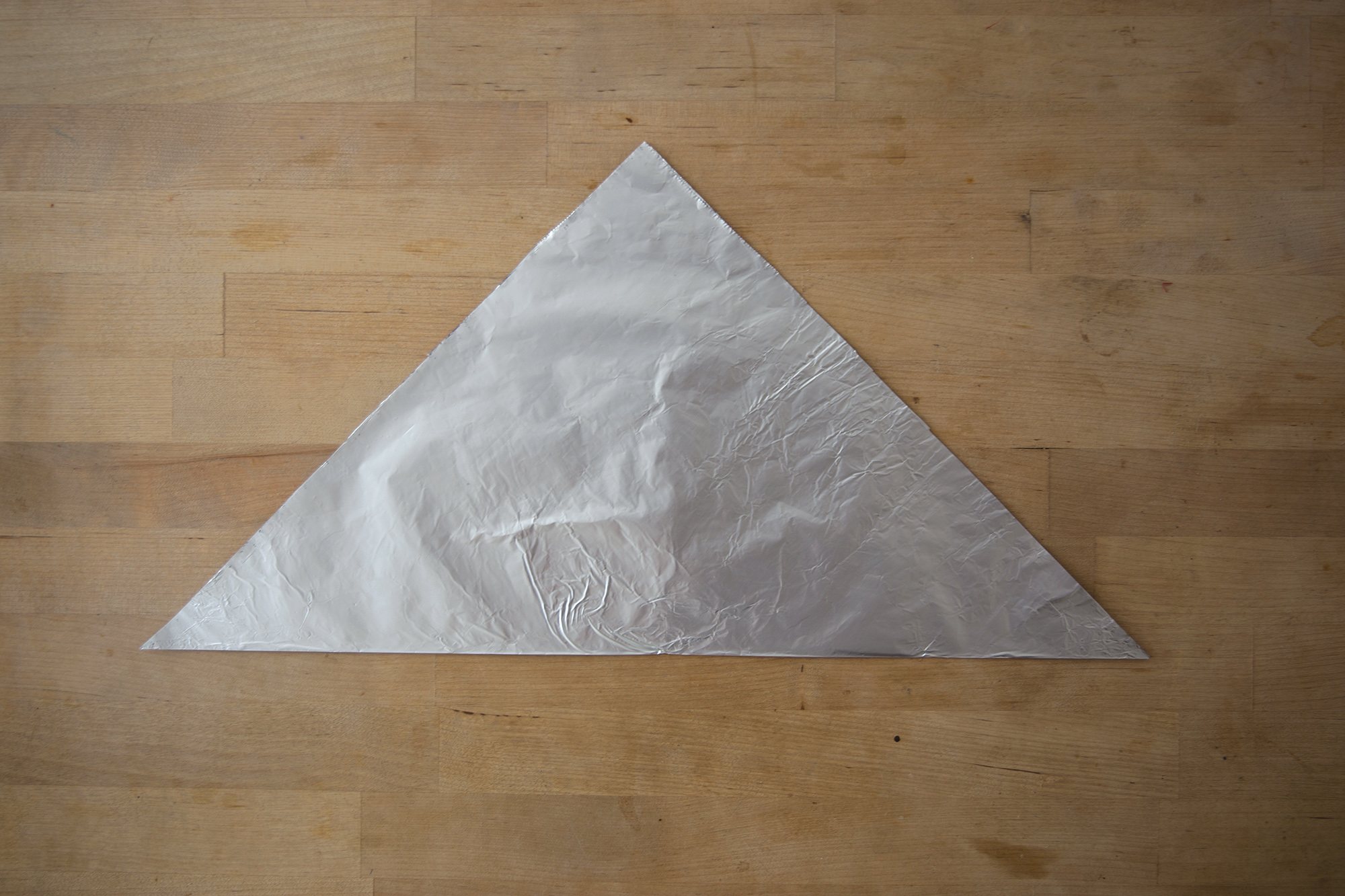 Origami foil bowl step 1