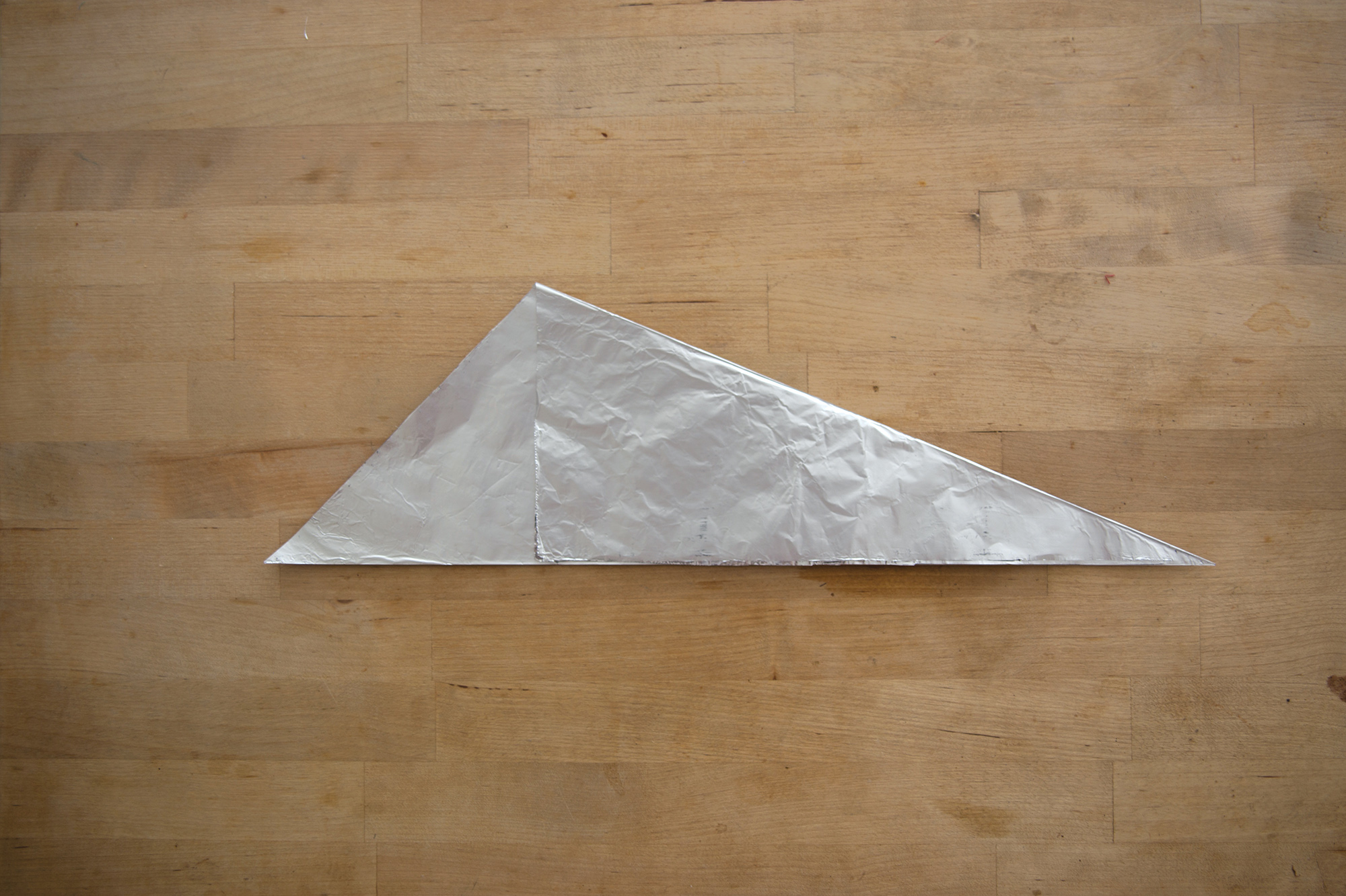 Origami foil bowl step 2