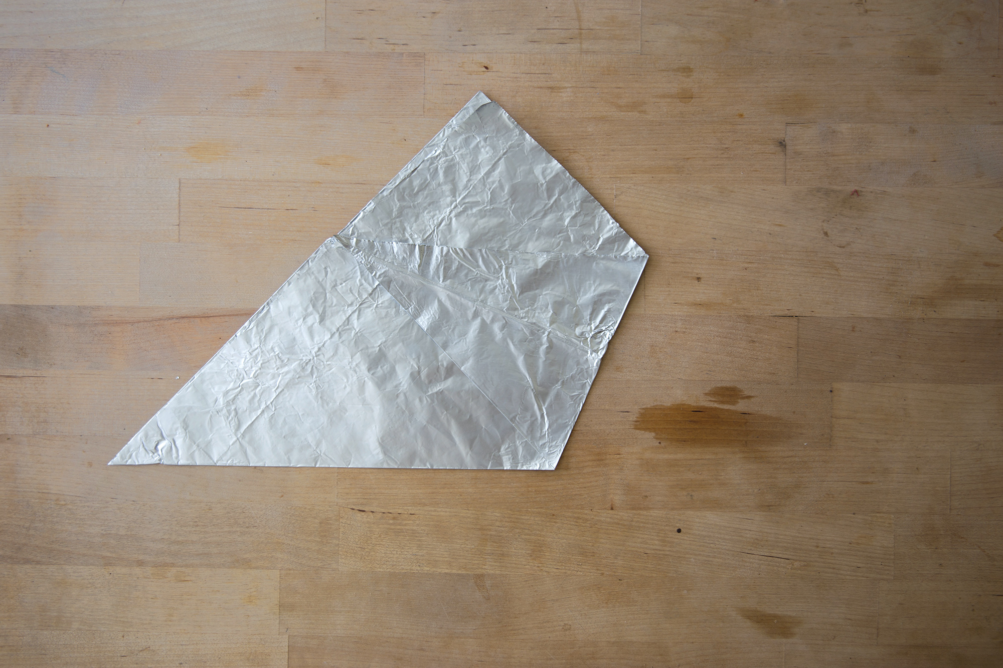 Origami foil bowl step 4