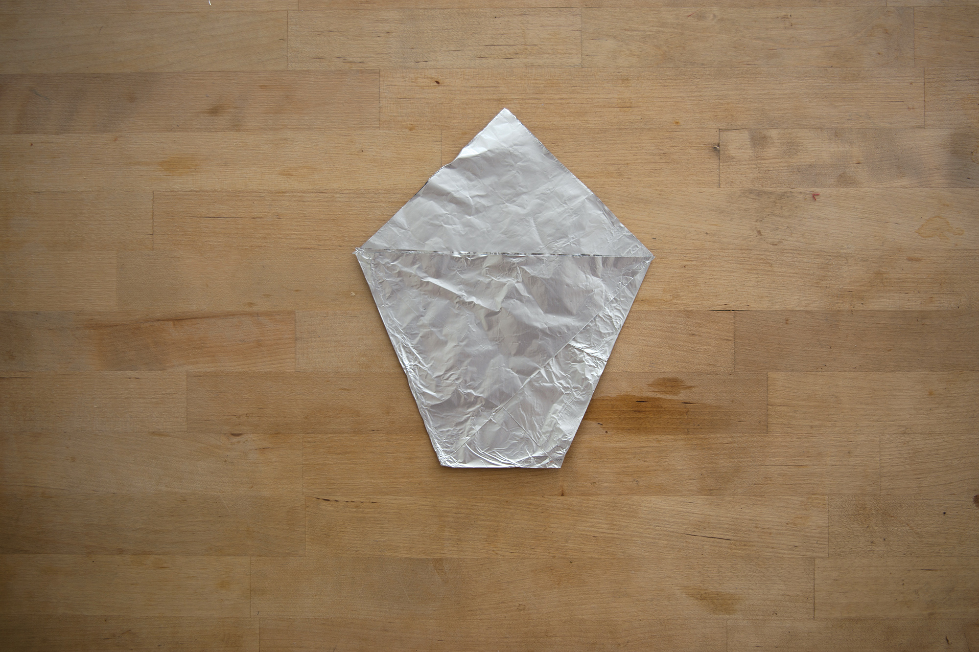 Origami foil bowl step 5