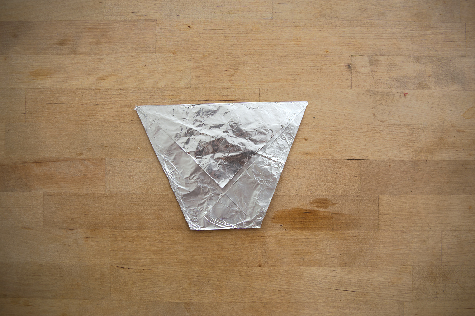 Origami foil bowl step 6
