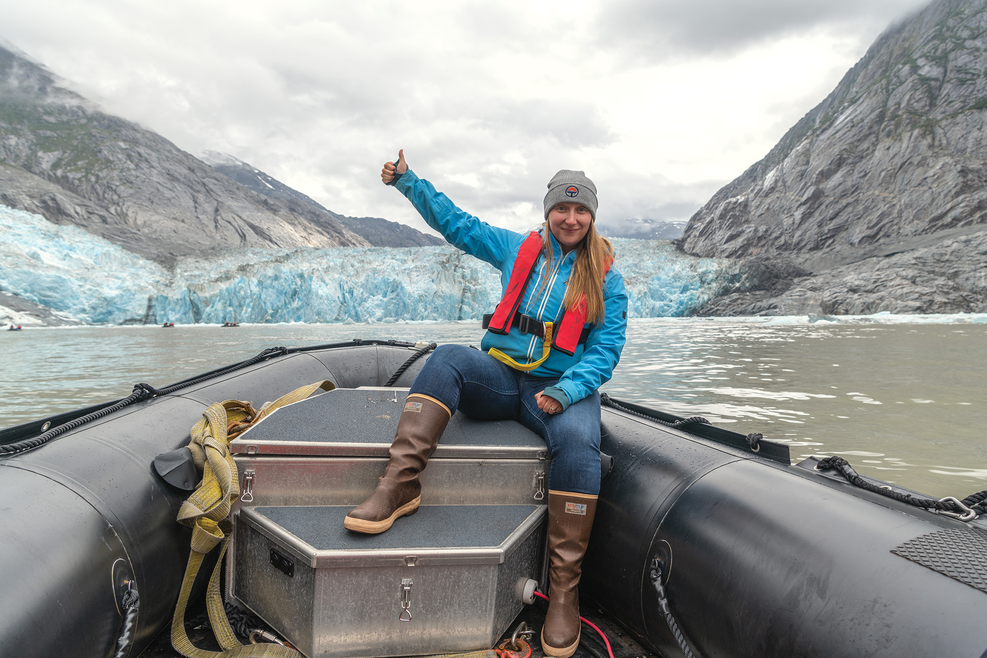 Fournet conducts her research from very small vessels throughout Southeast Alaska, here in Tracy Arm-Fords Terror Wilderness