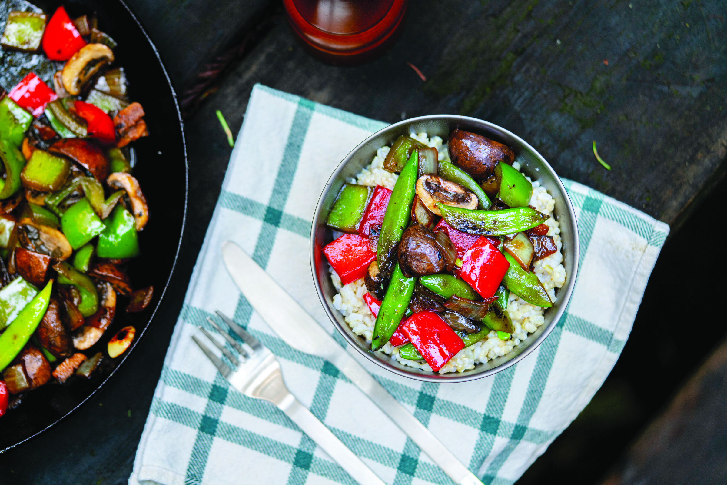 Snap Pea Stir Fry With Brown Rice