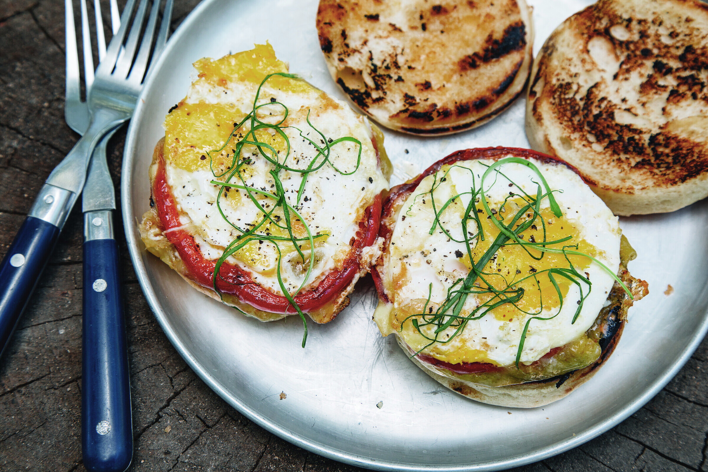 Bell Pepper Egg Sandwiches
