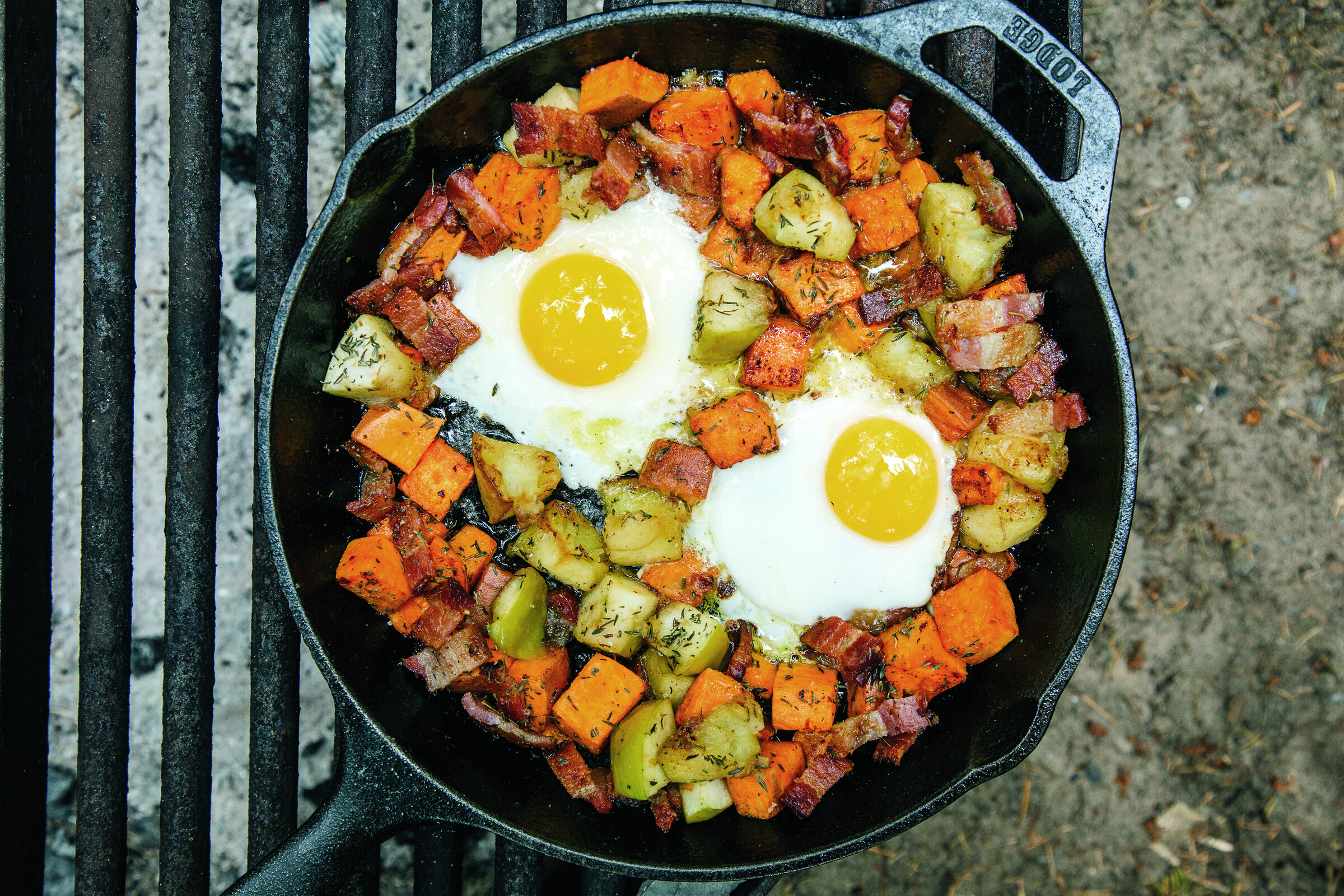 Sweet Potato and Apple Breakfast Hash