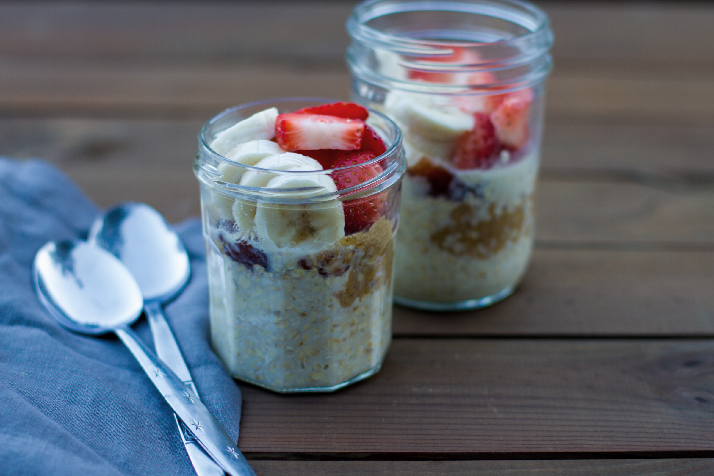 Peanut Butter and Jelly Overnight Oats