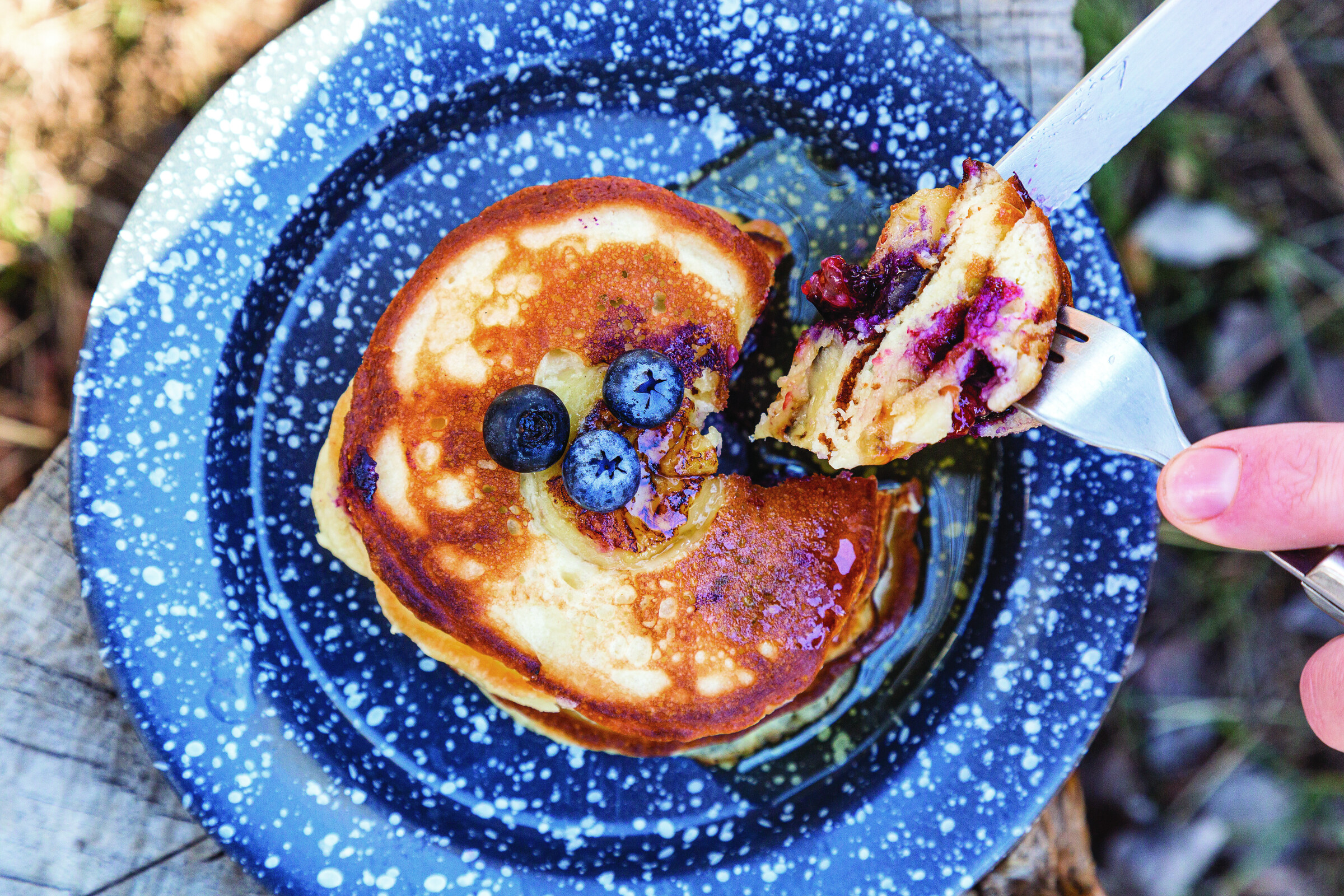 Blueberry and Banana Pancakes