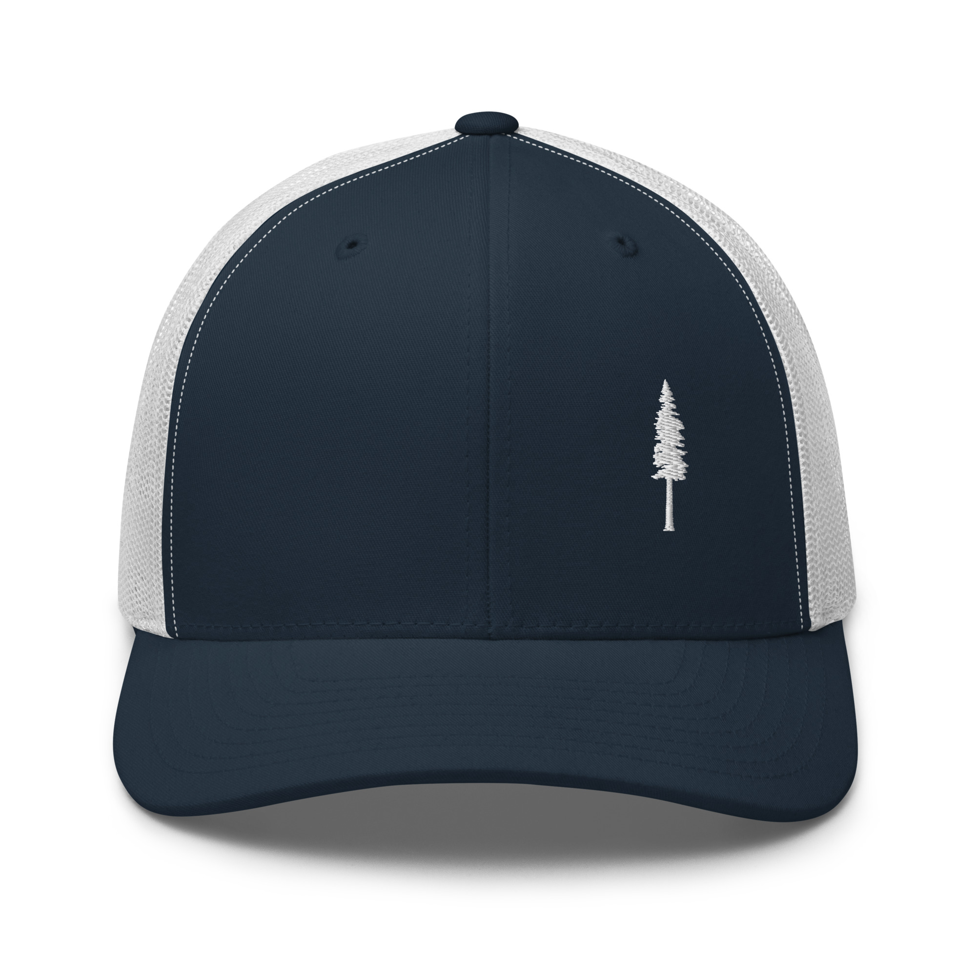 AJ Redwood Trucker Cap with White Embroidery